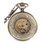 Infinite U Mécanique à Remontage Automatique Lumineux Montre de Poche Mécanique Style de Steampunk Squelette Creux en Acier Pend