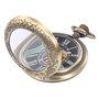 Infinite U Mécanique à Remontage Automatique Lumineux Montre de Poche Mécanique Style de Steampunk Squelette Creux en Acier Pend
