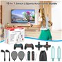 innoAura 15 En 1 Kit d'Accessoire Switch 2 Sport avec Sac de Rangement, Kits Accessoires pour NS Switch 2(2025) Family Party Pac