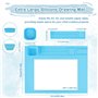 YARVPUV Tapis de Peinture en Silicone pour Enfants 51x41cm Tapis Peinture Silicone avec Compartiments de Peinture, Gobelet Facil