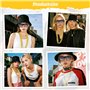 7 Pièces Déguisement Rappeur, Chaine Or Homme,Kit de Costume Hip Hop avec Chapeau,Gangster Gang Lunettes de Soleil, Accessoires 