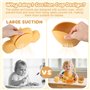 Set de vaisselle pour bébé en silicone antidérapant avec ventouse, 8 pièces : assiette pour bébé, assiette pour enfant avec vent