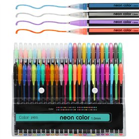 Set de 48 stylos gel – 12 métalliques