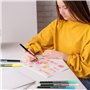 Set de 48 stylos gel – 12 métalliques, 12 stylo gel pailleté, 12 néon, 12 aquarelle – Pour dessin, écriture et livres de coloria
