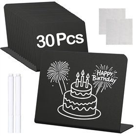 30 Mini Ardoises – Étiquettes Ardoise Prix 100x75mm en Forme de L
