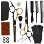 Lot de 16 paires de ciseaux de coiffeur et ciseaux à effiler en acier 440C - Ciseaux de coiffure professionnels de 6