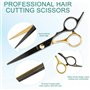 Lot de 16 paires de ciseaux de coiffeur et ciseaux à effiler en acier 440C - Ciseaux de coiffure professionnels de 6,7" - Access