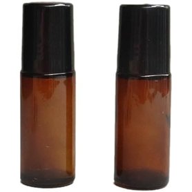 Lot de 2 flacons roulants vides en verre marron pour huiles essentielles