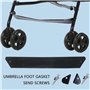 1 lot d'extension réglable pour repose-pieds de poussette et accessoires pour sièges de poussette, connecteurs de poussette pour