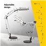 OTUS Lampe de Bureau avec Chargeur Sans Fil, Lampe de Table D'architecte LED Puissante avec 3 Températures de Couleur, Dimmable 