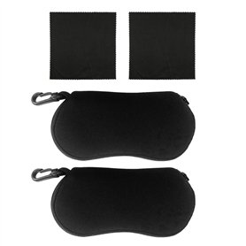 HDGSAFD 2 Étuis À Lunettes Et 2 Chiffons À Lunettes