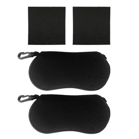 HDGSAFD 2 Étuis À Lunettes Et 2 Chiffons À Lunettes