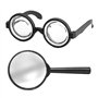HDGSAFD 1 Pièce De Lunettes Rondes Et 1 Pièce De Loupe en Acrylique