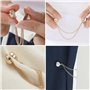 12 Pièces Boucles Magnétiques Pour Jambes De Pantalon, Clips De Fixation Pour Jambes De Pantalon, Pinces À Vêtements Magnétiques