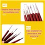 CVDYWDJIE 6 Outils De Sculpture avec Manche en Bois Et 3 Grattoirs De Sculpture en Argile, Accessoires en Argile pour Bricolage,