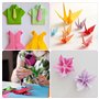 CHROMACRAFT 200 Pièces De Papier Carré Coloré, Origami Fait À La Main, Jouets Origami Créatifs pour Enfants, Matériel De Bricola