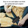 4 Pièces Boucle De Ceinture De Sécurité De Voiture Noire, Boucle De Poitrine De Siège Réglable, Remplacement Multifonctionnel, C