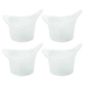 4 Morceaux De Tasse De Lavage Pour Les Yeux En Silicone Blanc