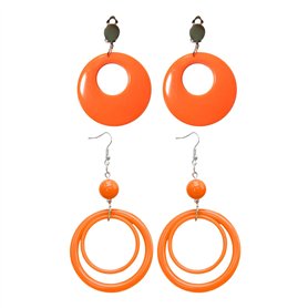 2 Paires De Boucles d'oreilles Orange