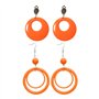 2 Paires De Boucles d'oreilles Orange