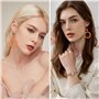 2 Paires De Boucles d'oreilles Orange, Boucles d'oreilles Creux Rondes, Boucles d'oreilles De Personnalité Rétro, Accessoires De