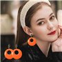 2 Paires De Boucles d'oreilles Orange, Boucles d'oreilles Creux Rondes, Boucles d'oreilles De Personnalité Rétro, Accessoires De