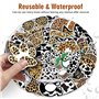 COACOM 100 Morceaux D'Autocollants De Graffitis De Motif De Vache À Imprimé Léopard, Décoration Esthétique De La Tasse d'eau De 