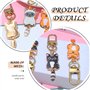 7 Chèques De Chat, Pendentifs Animaux Mignons, Clés De Caricature Créative De Dessins Animés Et Mini Ornements De Sac Amusants.