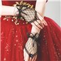 UOPJDD 1 Morceau De Bande De Cheveux En Plumes De Fleur Et 1 Paire De S Noirs, Accessoires De Cheveux Rétro Élés, Accessoires De