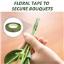 Lot de 100 tiges de fleurs, avec 1 rouleau de ruban pour fleurs, guirlande métallique, tige florale, pour emballer des bouquets