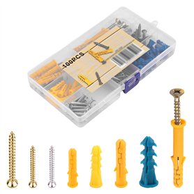 Lot de 100 vis de fixation pour tube d'expansion