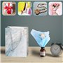 Sac Cadeau 4 Pièces Avec Feuilles de Papier Cadeau - Inspirant, Carré, en Papier - Pour Anniversaire et Rangement des Cadeaux