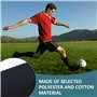 MAXQUU Lot de 2 paires de chaussettes de football noires de 40 cm pour homme, Noir , 40-50