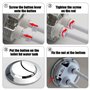 Lot de 2 boutons de chasse d'eau de WC, accessoires de remplacement pour chasse d'eau, boutons de chasse d'eau de salle de bain 