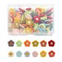 Lot de 60 punaises décoratives en forme de fleur