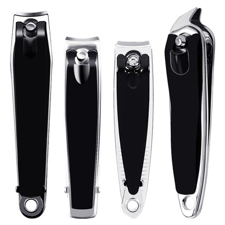 Kit de manucure professionnel 4 pièces - Coupe-ongles - Coupe-ongles - Coupe-ongles de précision - Coupe-ongles - Outils de manu