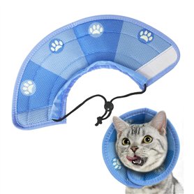 1 couvre-tête conique - Collier doux pour animal de compagnie - Collier de récupération réglable - Convient pour chats et petits