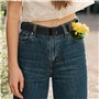 Ceinture Noire Élastique en Toile Avec Double Boucle en D - Réglable pour Pantalons de Loisirs, Pantalons de Travail, Jeans