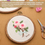 CHROMACRAFT Cadre De Broderie 3 Pièces, Cadre De Broderie Imitation Bois, Cadre Rond pour Point De Croix, Anneau De Fixation pou