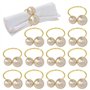 Lot De 12 Ronds De Serviette En Perles