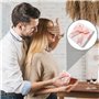 YSJCHEBS 2 Coffrets Cadeaux À Nœud Rose, 2 Sacs À Main Blancs, Boîte De Rangement De Bijoux Avec Couvercle, Petite Boîte Cadeau 