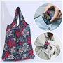 Lot De 3 Sacs De Rangement À Imprimé Botanique, Sacs De Rangement Légers, Sacs De Rangement Pliables, Sacs De Courses Portables,