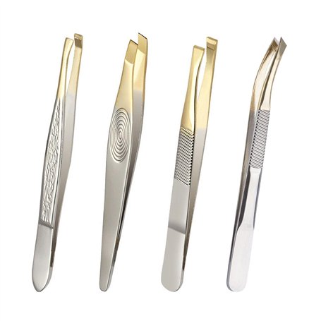 4 Morceaux De Pincettes En Acier Inoxydable