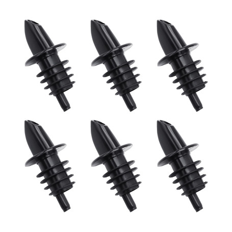 Lot de 6 becs verseurs de vin en plastique souple pour bouteilles de spiritueux