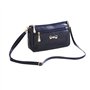 COACOM 1 sac à main pour femme - Petit sac à main pour femme - En cuir - Doux et durable - Avec poche de sécurité (bleu marine)