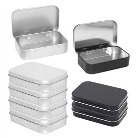 COACOM Lot de 6 boîtes de rangement rectangulaires en fer intégrées