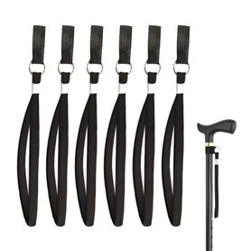 SLEEKEE Lot de 6 cordes pour béquilles - Sangles de poignet en nylon - Bâtons de randonnée - Accessoires de béquille - Corde uni