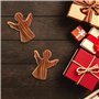 NyxSeat Ange Gardien en Bois d'Olivier - Figurine Debout Faite à la Main - Décoration de Table