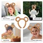 NyxSeat Lot de 4 bandeaux oreilles d'ours mignons pour femme, convient pour mascarade, fête, fête d'anniversaire, déguisement qu