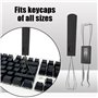 NyxSeat Lot de 2 extracteurs de touches, 4 brosses de nettoyage, outil de nettoyage des touches en acier inoxydable, extracteur 